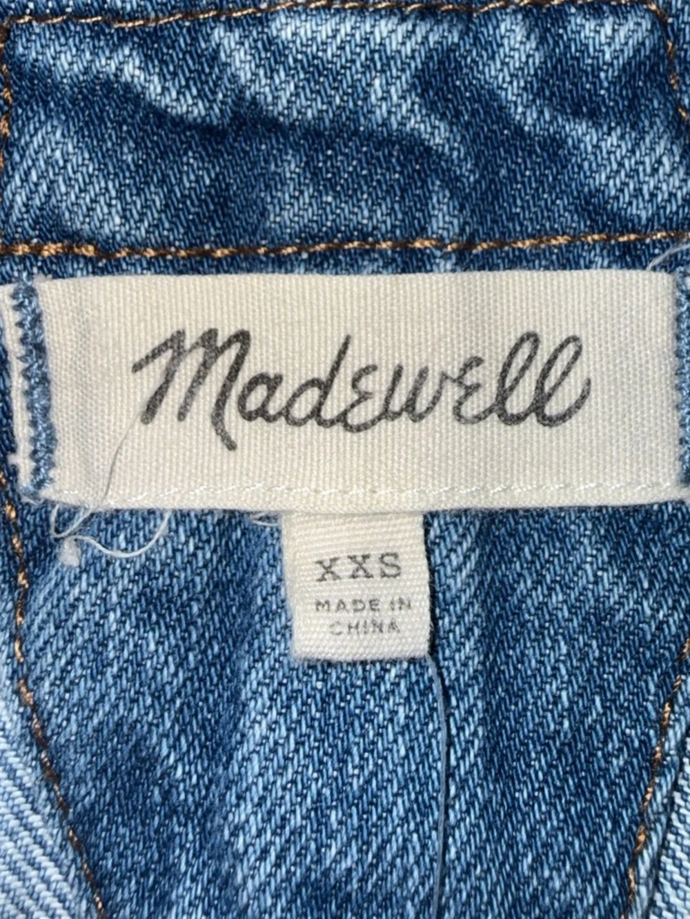 Madewell Adirondack Denim Short Overalls XXS Blue Size Orig $118